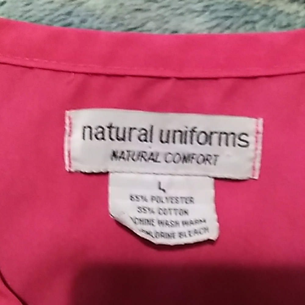 Size large pink scrub top